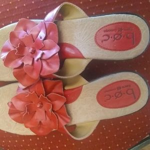 Box leather sandals